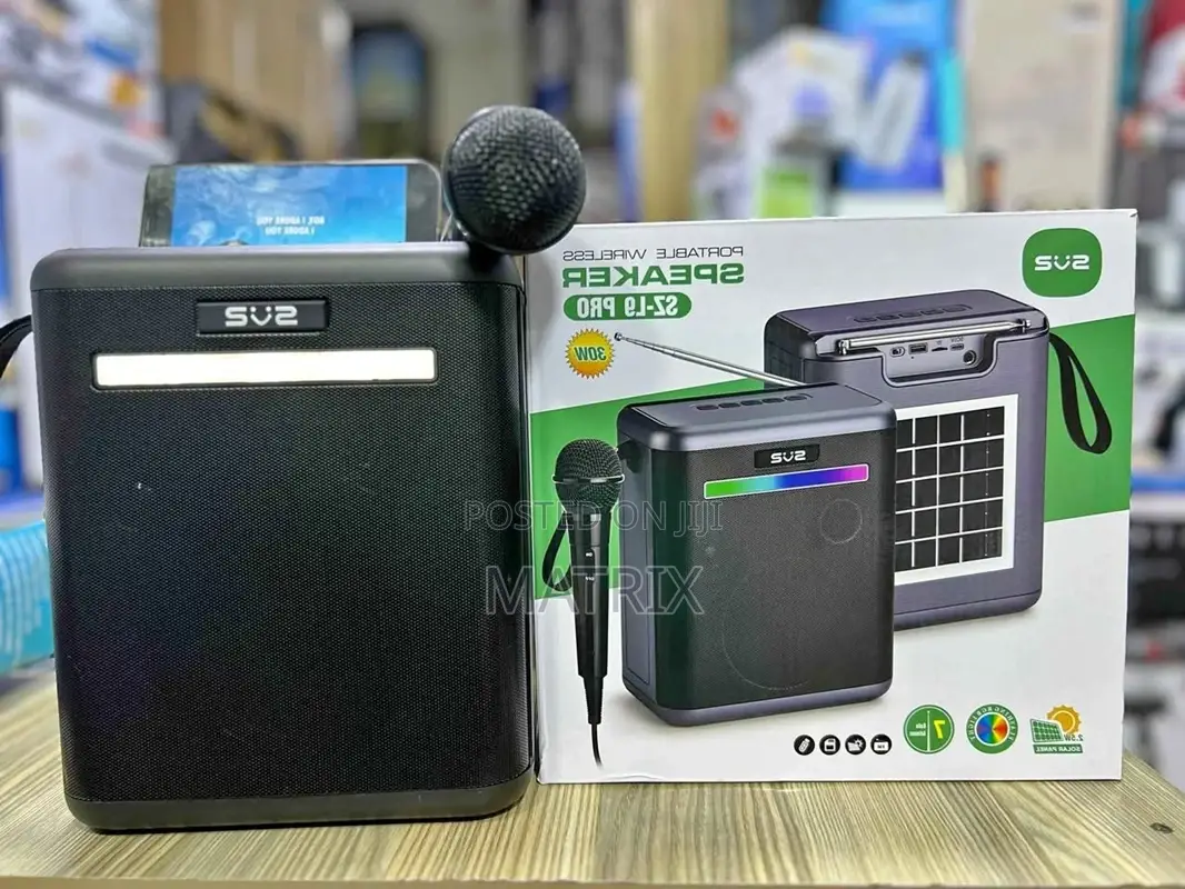SVZ Solar Portable Speaker With a Microphone