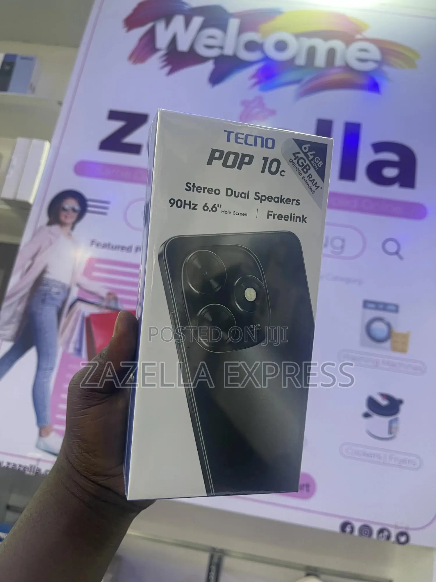 New Tecno Pop 10C 64 GB Black