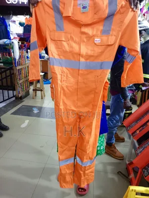 Coverall With Reflective Stripes.