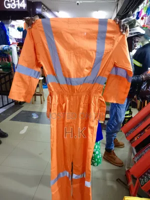 Coverall With Reflective Stripes.