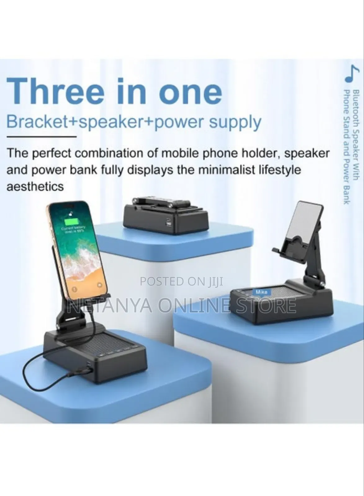 New Phone Holder With Bluetooth Speaker