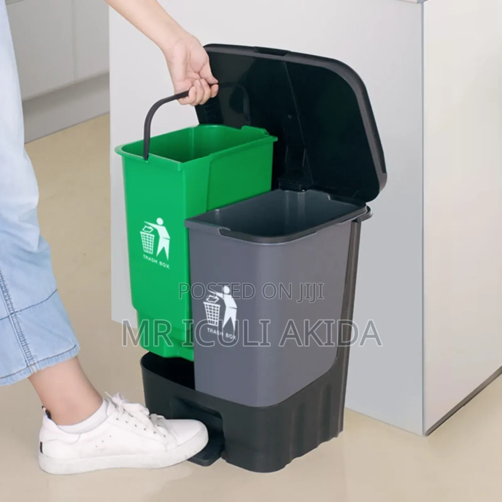 20litres Winstretch Dual Compartment Trash And Recyclable Dustbin
