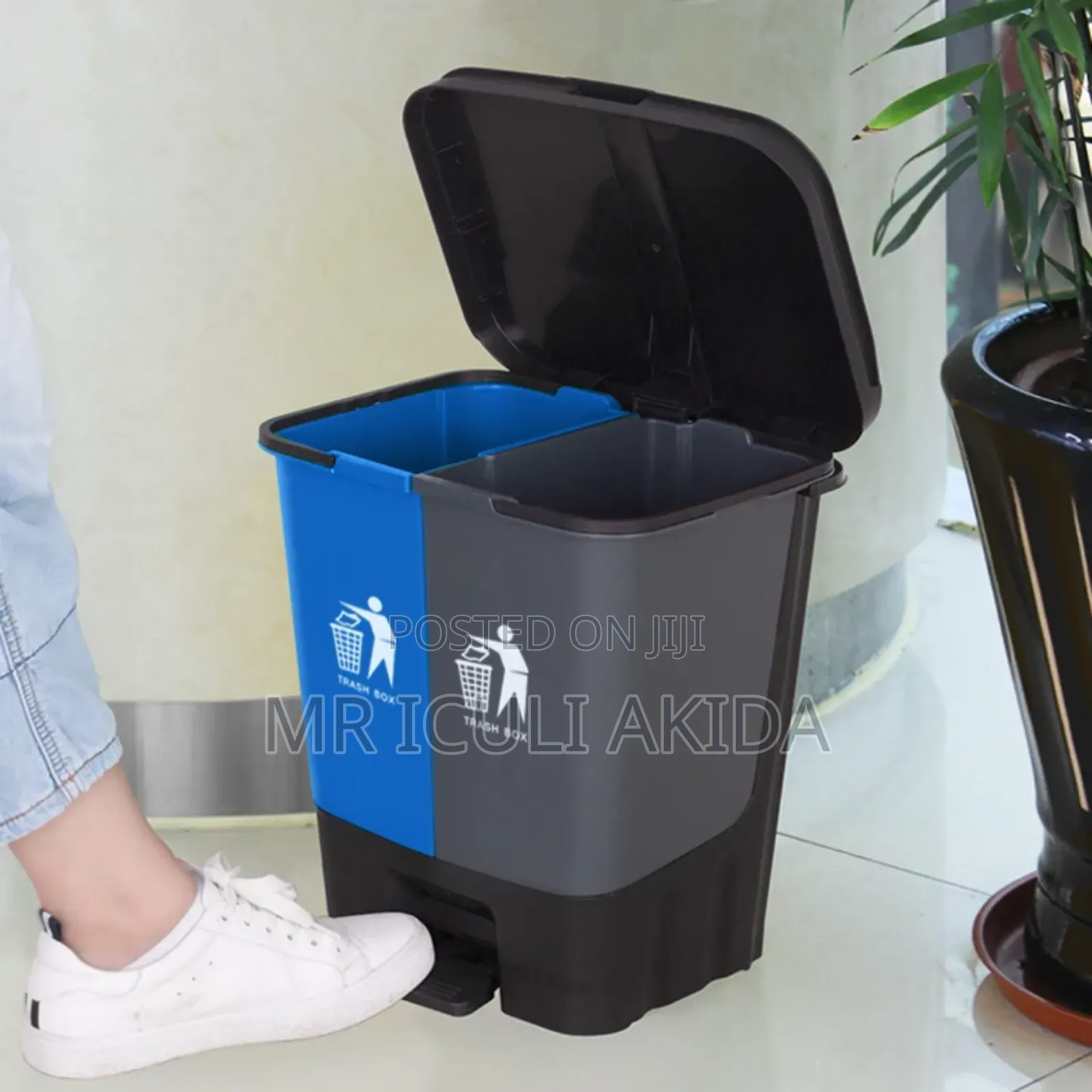 20litres Winstretch Dual Compartment Trash And Recyclable Dustbin