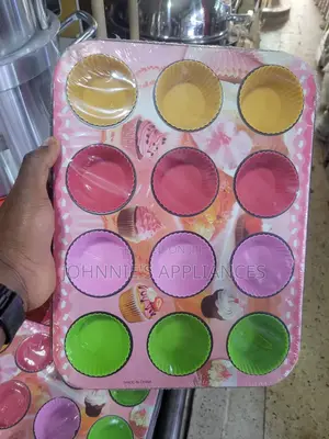 12-cup Non-stick Cupcake And Muffin Baking Tray Silicone Liners