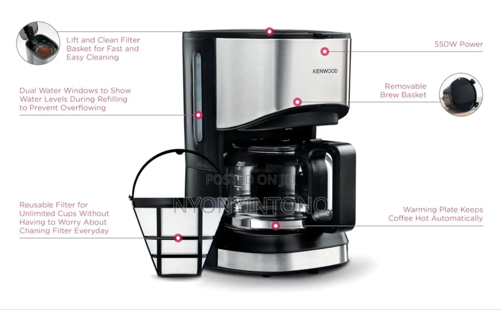Kenwood 6cups Filter Coffee Maker Cmm05