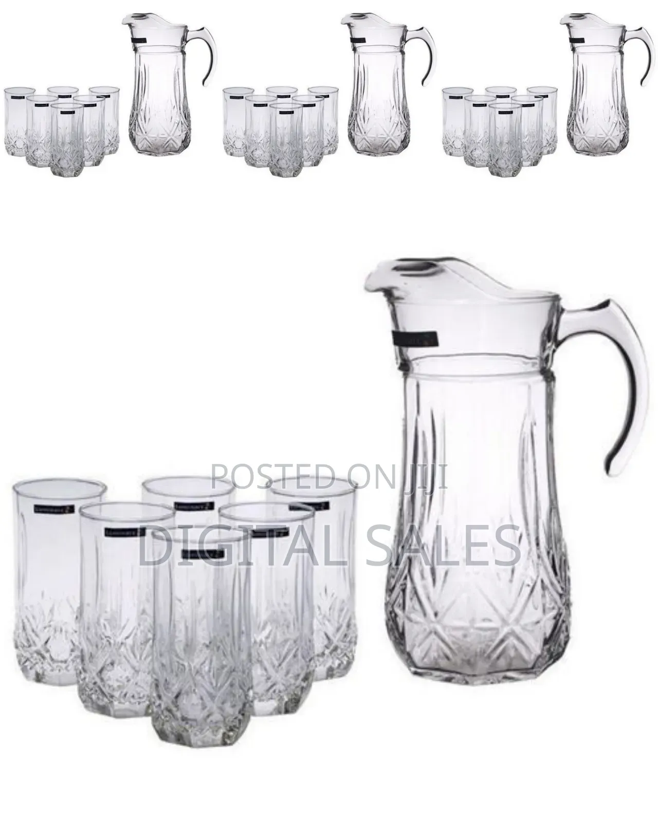 Luminarc 6 Piece Luminarc Glasses and 1piece Jug Water Set