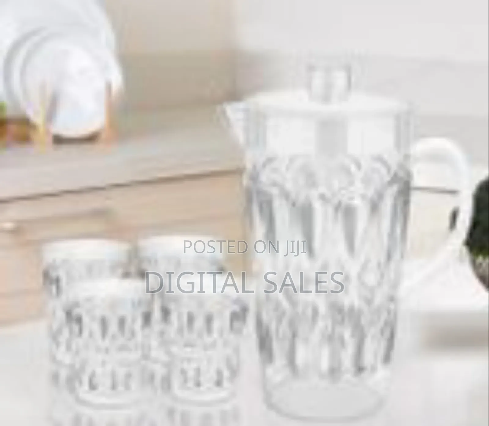 Plastic Jug With 5 Pieces Glasses Set for Juice Water Serve Jug