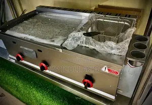 3in1 Commercial Gas Double Griddle With 10litres Deep Fryer
