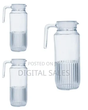 Luminarc 1.3litre Gridz Glass Juice/Water Jug-Colorless