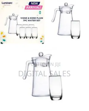 Luminarc Vigne Kone Plain 7pc Water Set Glasses and 1.3l