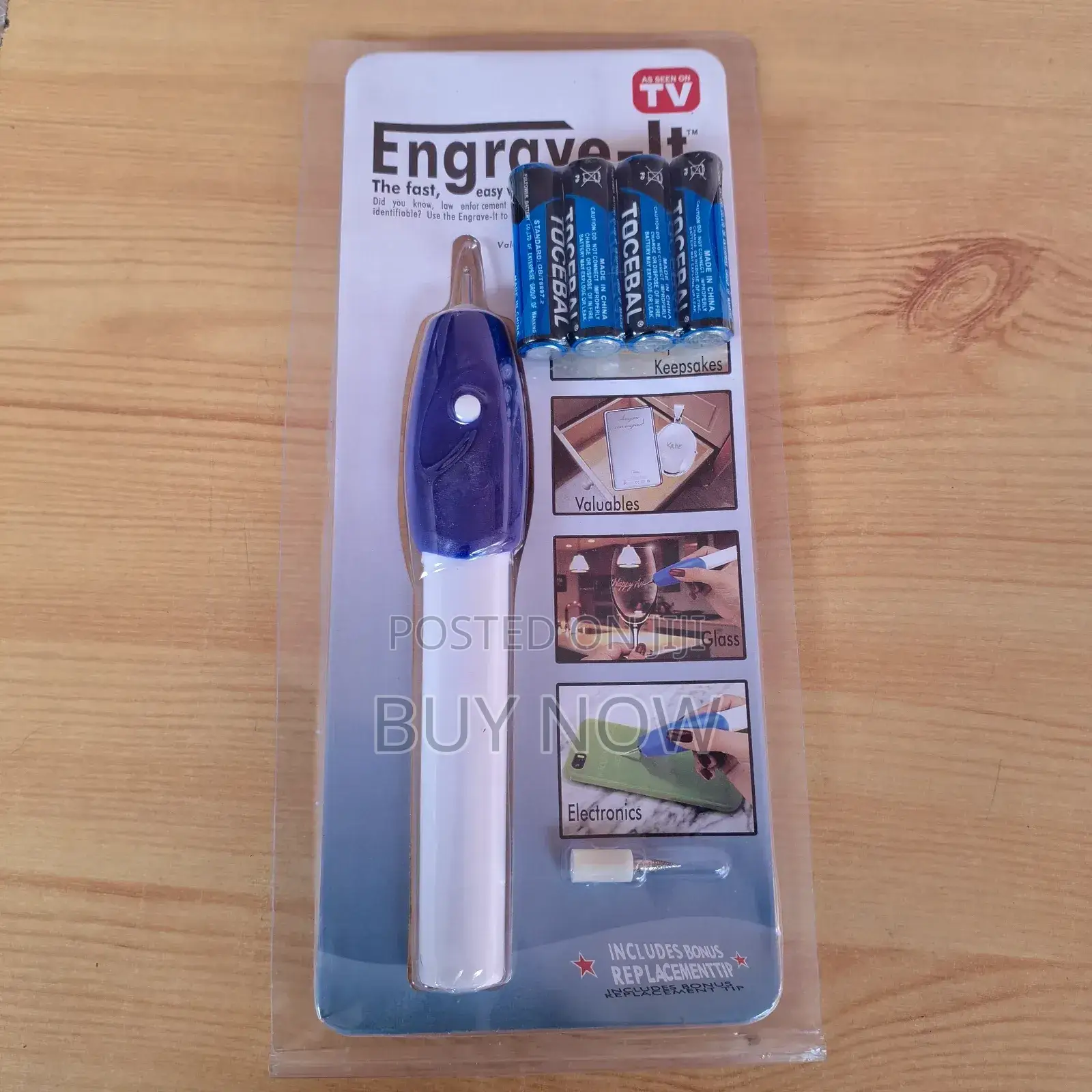 Battery Engraving Pen With 2 Bits