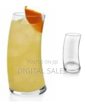 6 Pieces of Curved Rocks Juice Glasses Tumblers