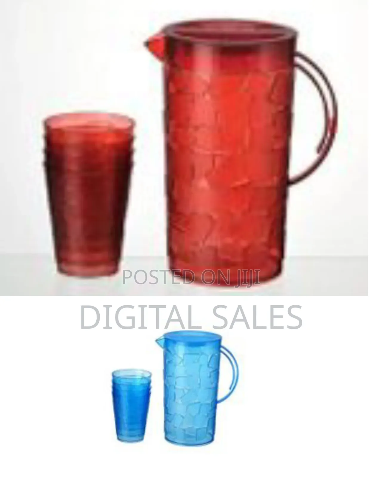 Unbreakable Plastic Jug With 4 Piece Plastic Glass