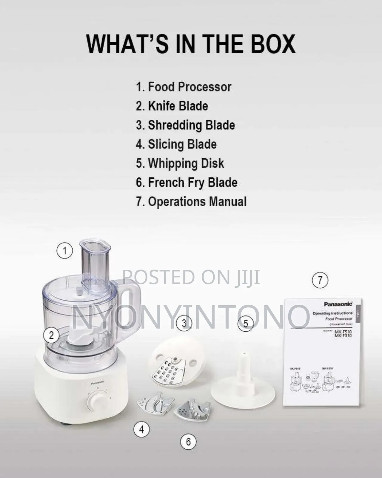 Panasonic 5-in-1 High-Quality Food Processor, 18-Functions Mkf310wtz