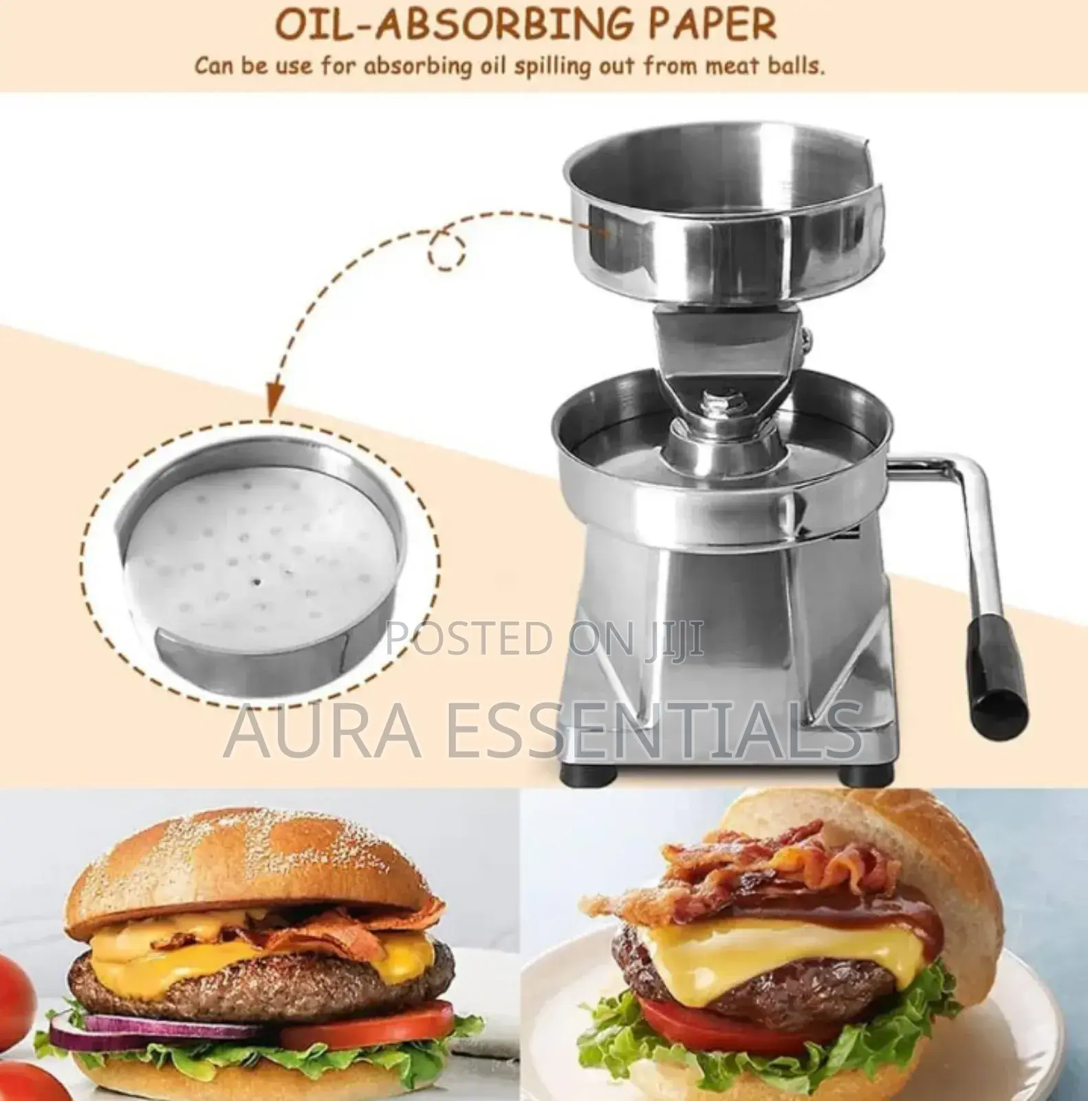 Manual Commercial Hamburger Press Machine