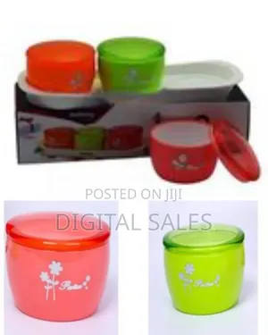 3 Piece Plastic Sugar Bowl Dish Candy Pot