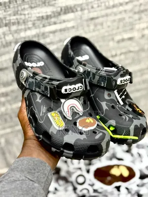 Bape Crocs. Black, Green and Blue