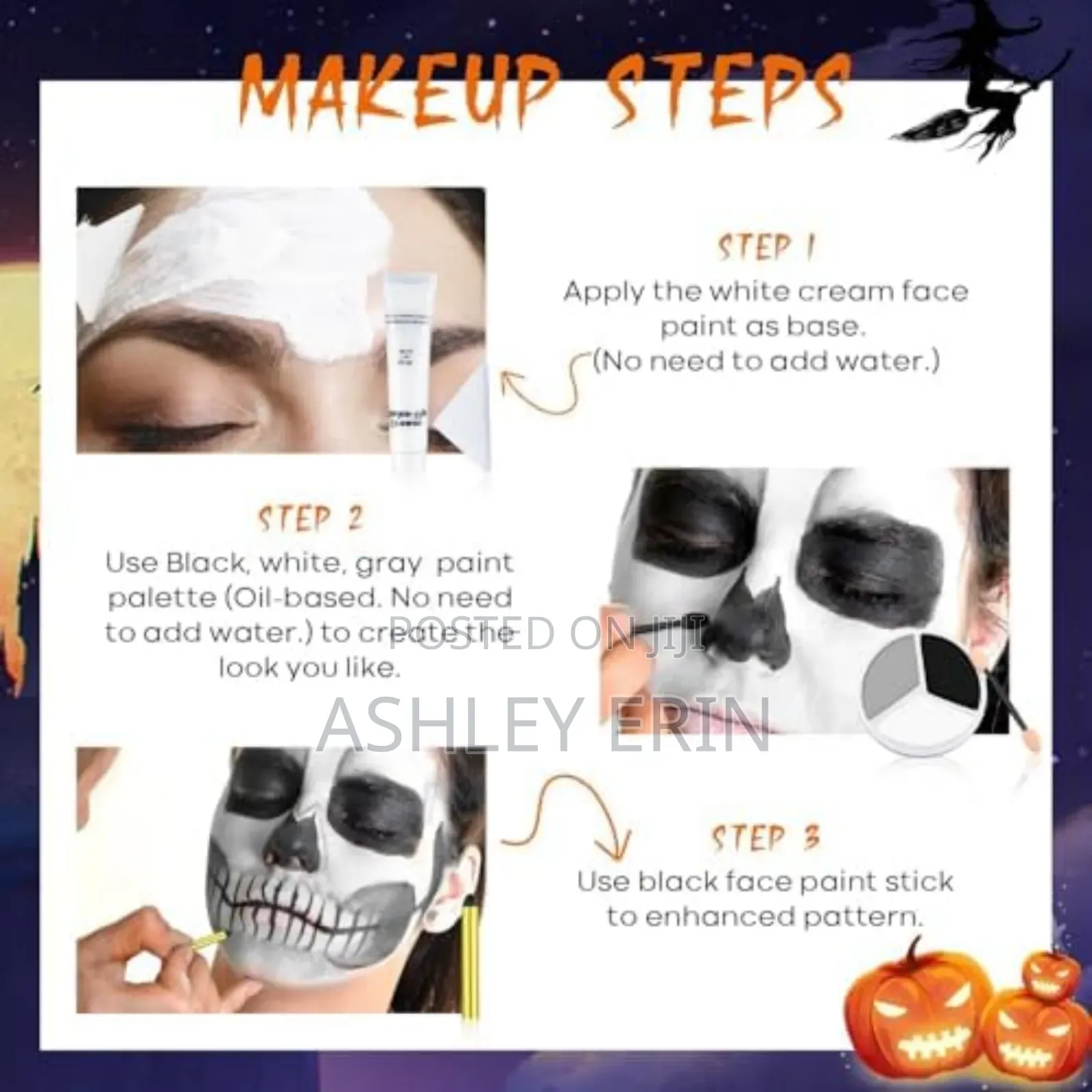 Face Paint, Black White Grey