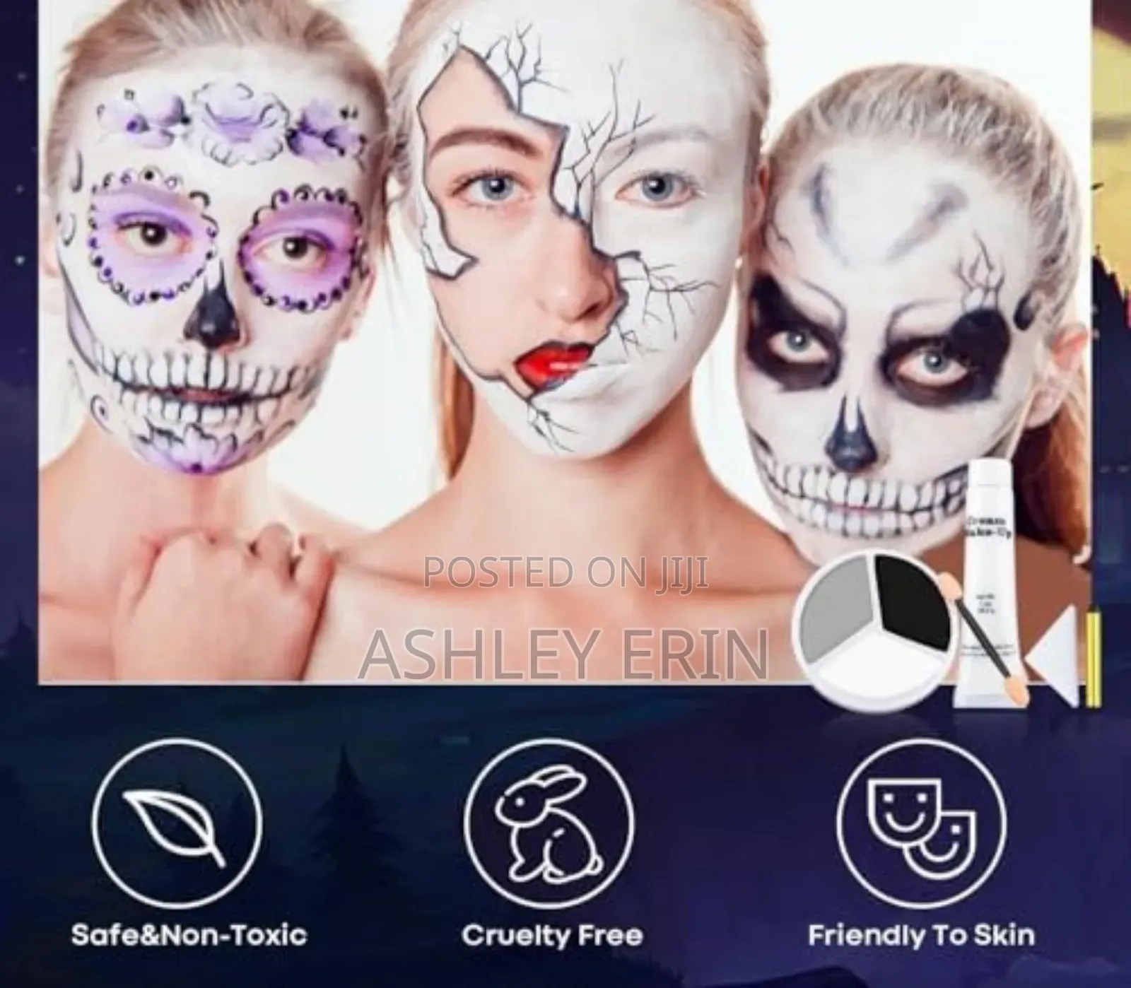 Face Paint, Black White Grey