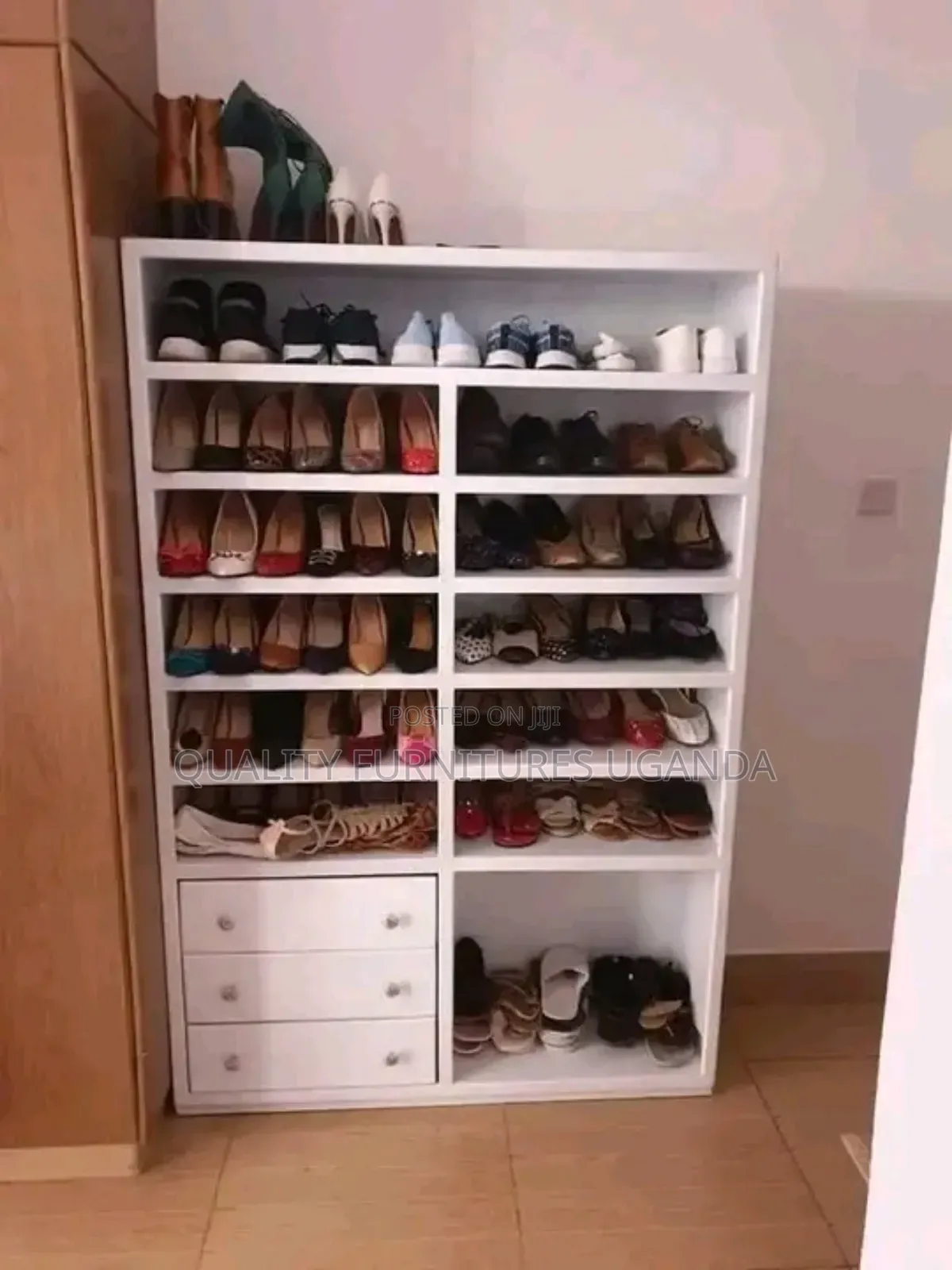 White Storage Shoe Rack