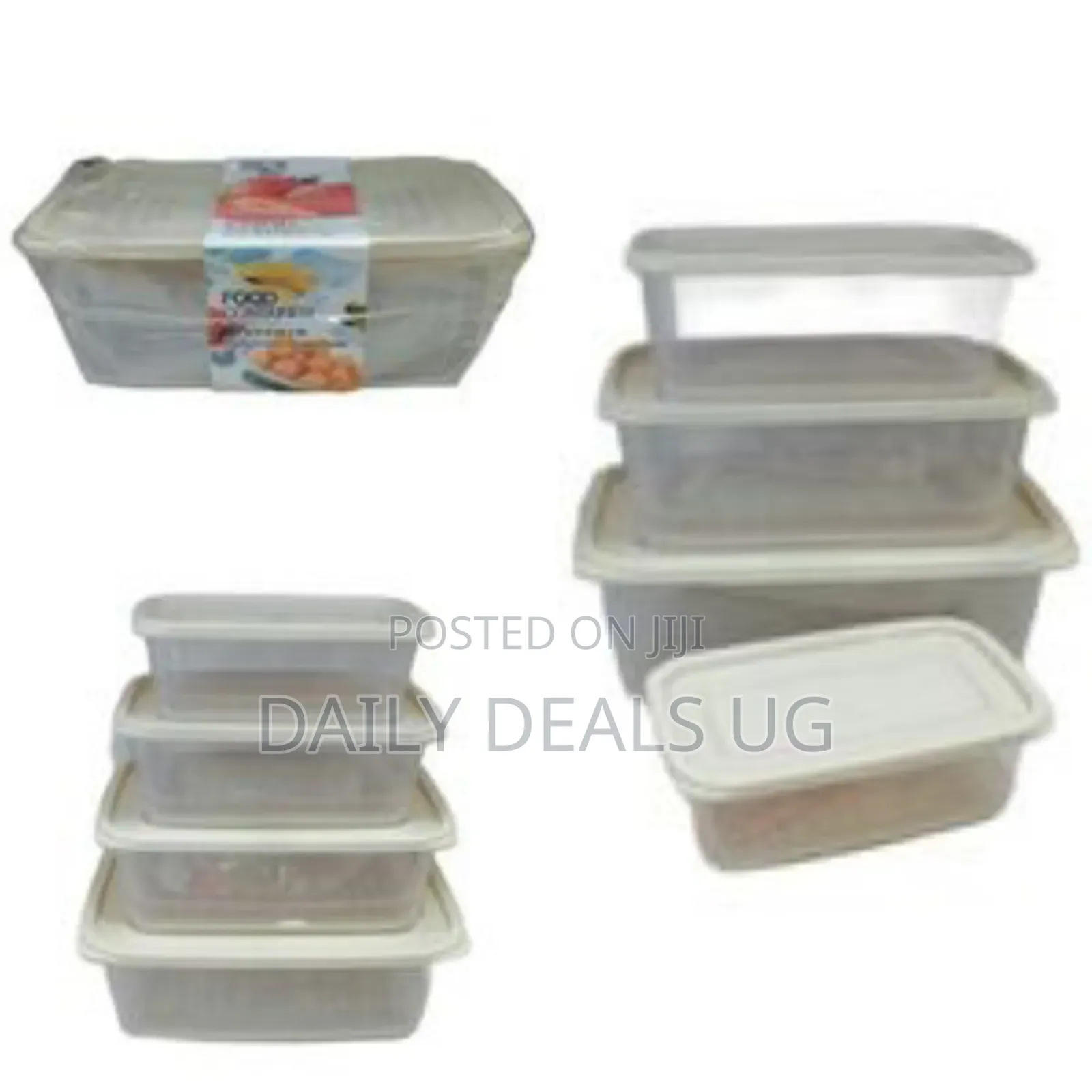 4 Piece Food Storage Containers Tins With Lids,Multi-Colours