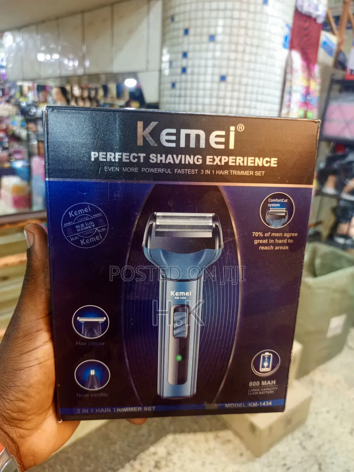 Kemei 3-in-1 Hair Trimmer Set, Model Km-1434.
