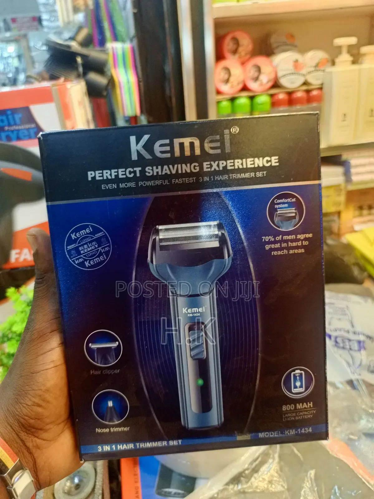 Kemei 3-in-1 Hair Trimmer Set, Model Km-1434.