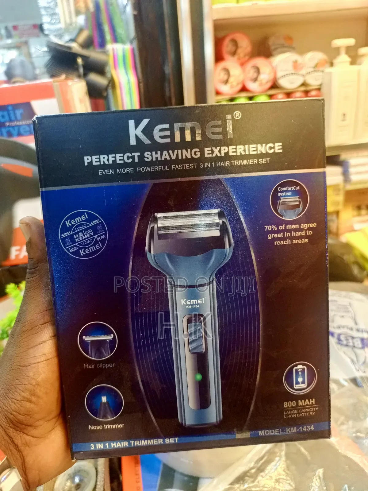 Kemei 3-in-1 Hair Trimmer Set, Model Km-1434.