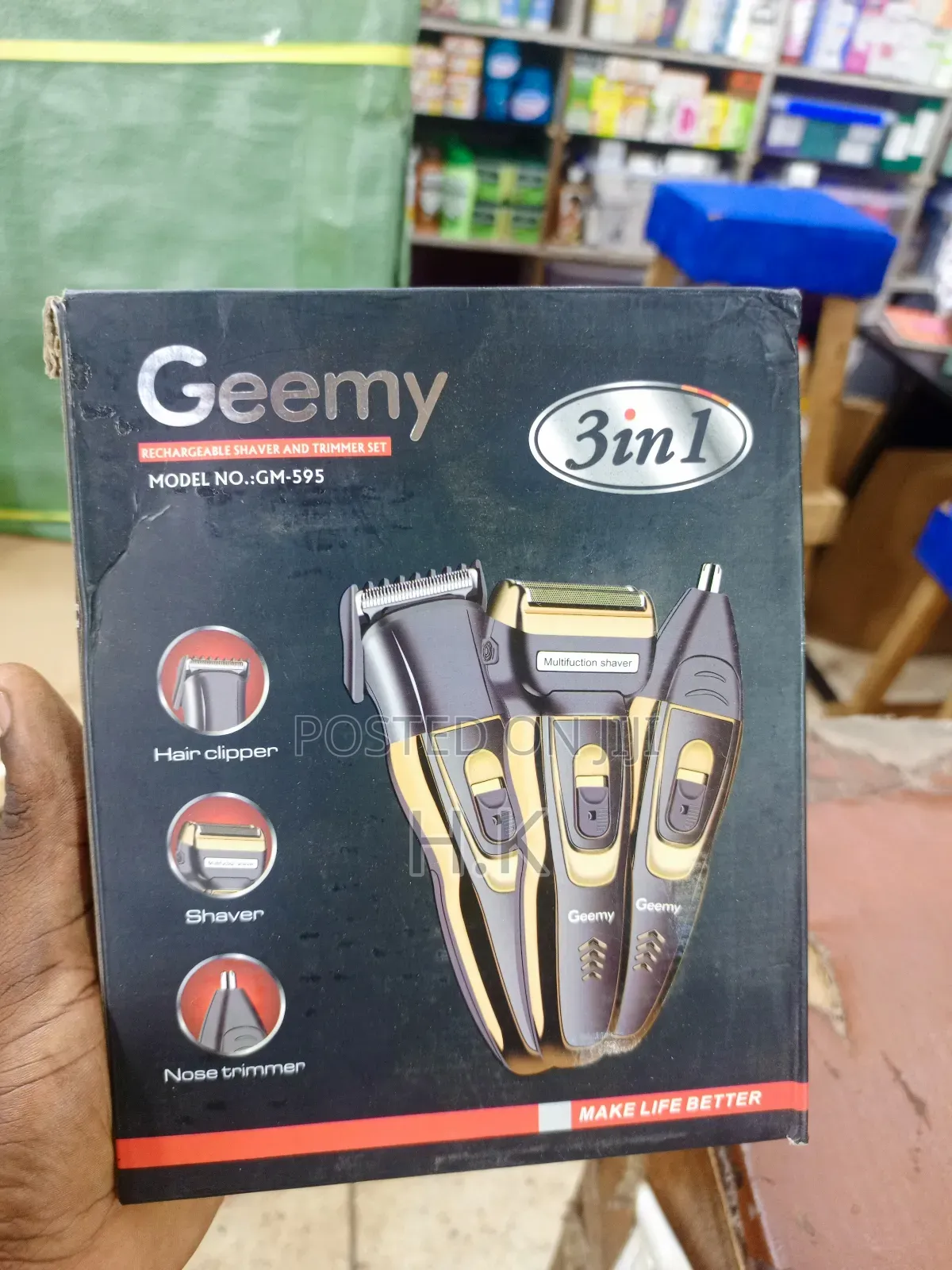 3-in-1 Rechargeable Shaver and Trimmer Set