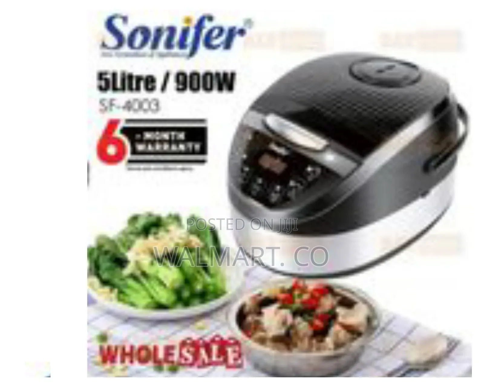 Sonifer 5 Litres Digital Smart Steam Rice Cooker Black