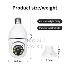 Bulb Wifi Camera E27 With Ai Tracking and Night Vision