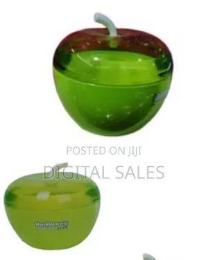 Plastic Apple Sugar Bowl Dish Candy Pot - Green