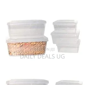 5 Pc Airtight Food Storage Containers Tins With Lids,Multi-Colours
