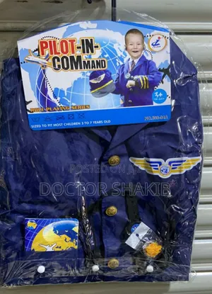 Brand New Kids Pilot In Command Costume Set
