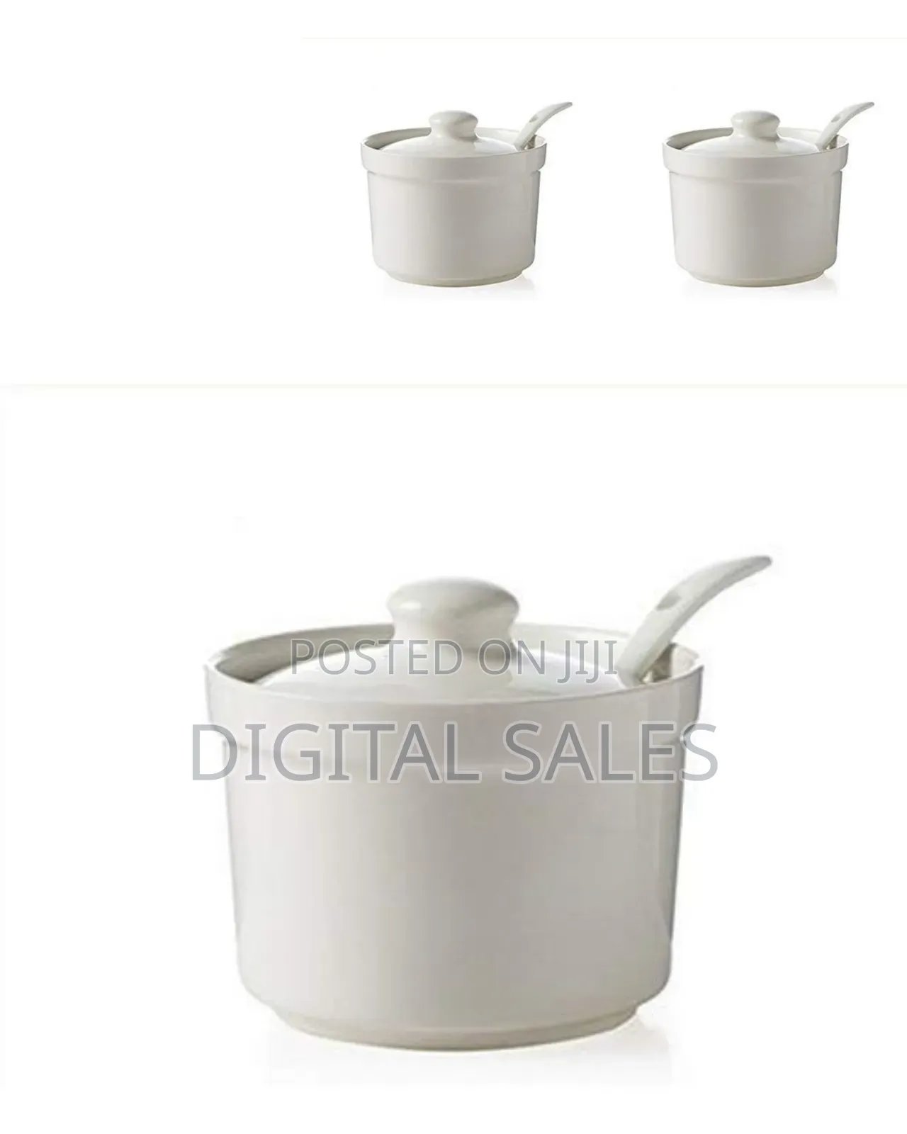 Ceramic Sugar Bowl White