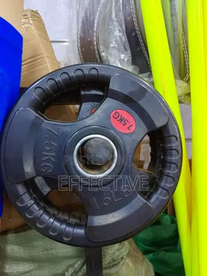 Rubber-Coated Olympic Weight Plate.