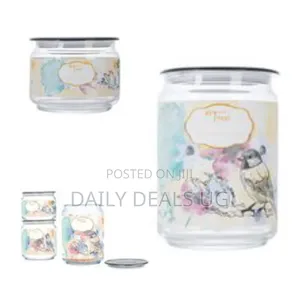 Luminarc 3 Piece Happy Bird Sugar Bowl, Food Storage Jar Container