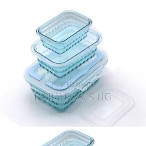 3 Piece Melamine Food Storage Container Box-Blue