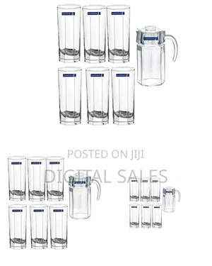 Luminarc Octim 1 Jug and 6 Glasses Juice /Water Set-Colorless