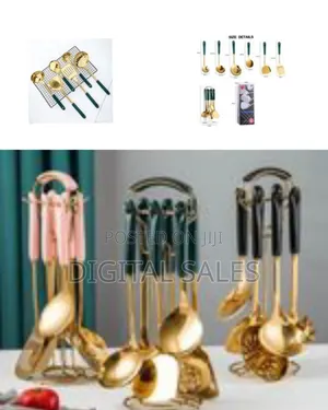 7 Pc Kitchen Tool Cooking Utensils Serving Spoons