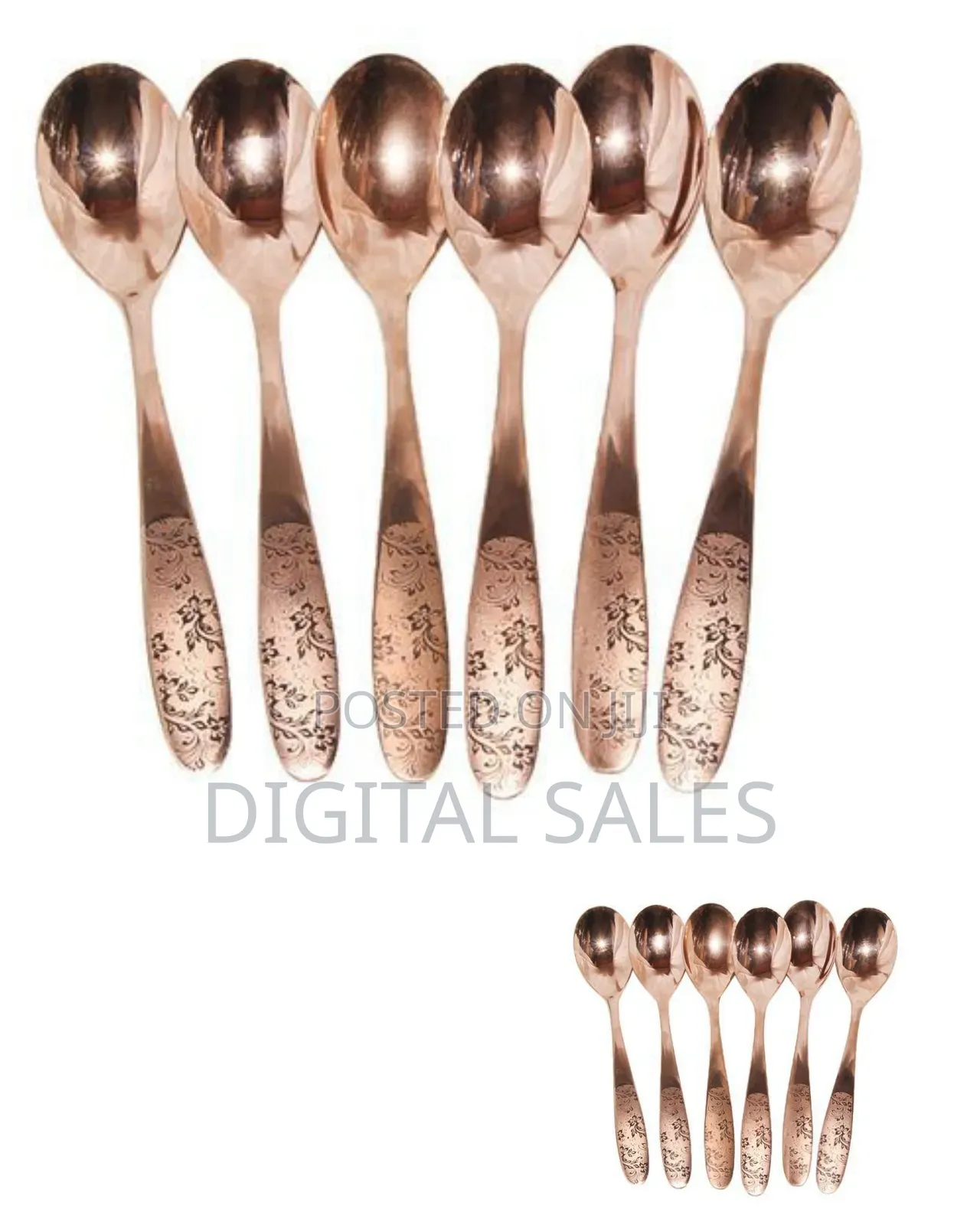 Tea Spoons, 6pcs - Copper