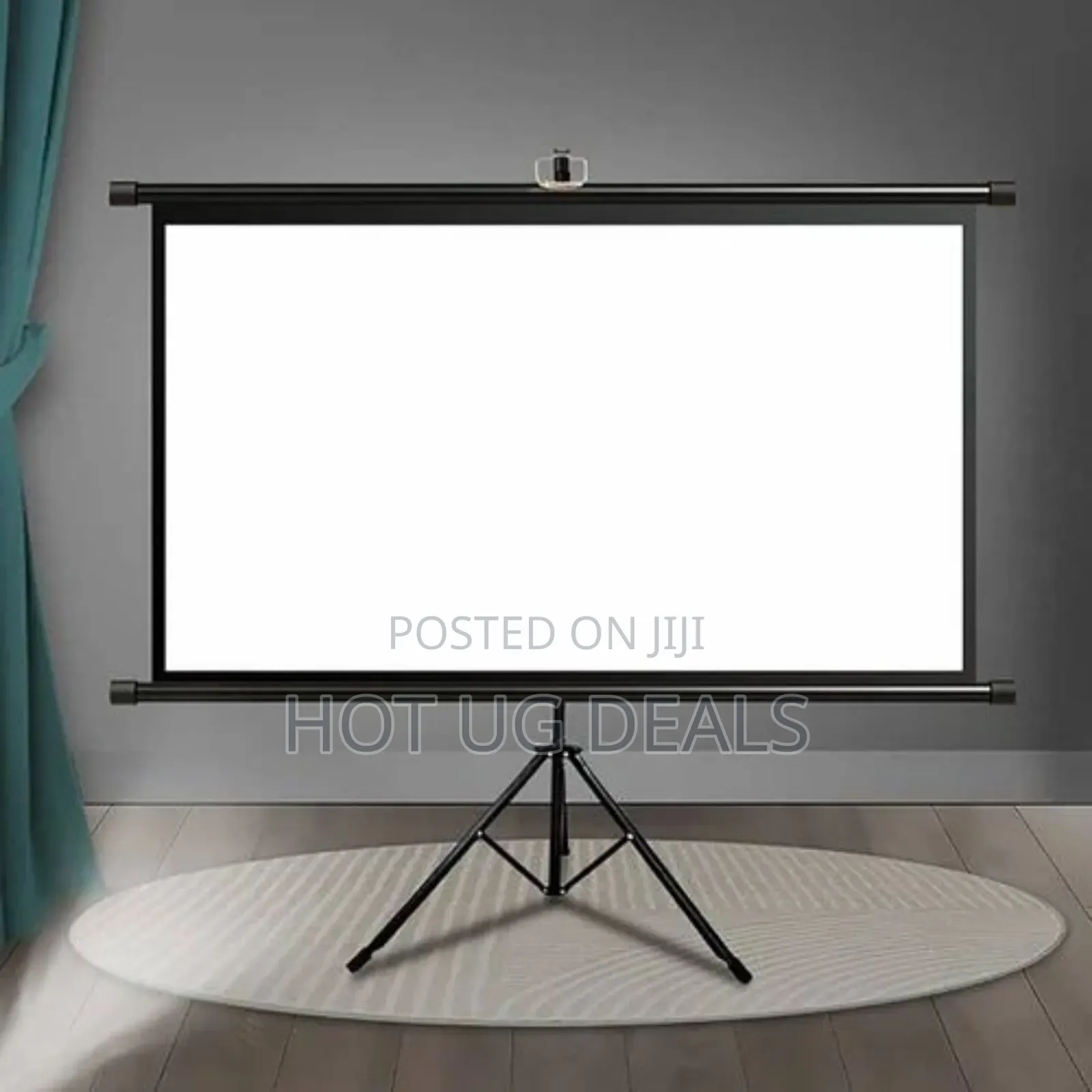 2m X 2m Projector Screen With Stand - White