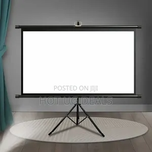 2m X 2m Projector Screen With Stand - White