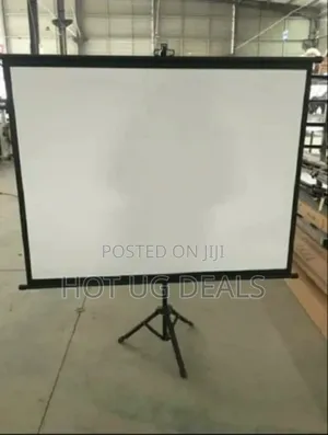 2.4m X 2.4m Projector Screen With Stand - White