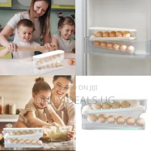 12pcs Double Layer Egg Storage Box - Rolling Countertop Egg Holder