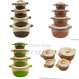 4 Pieces Insulated Hot Pot Dishes 800/1600/2200/3200- Multicolor