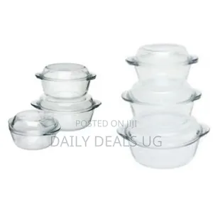 Pyrex 3 Piece Glass Casserole Baking /Serving Dishes 1.4l, 2.1l 3l