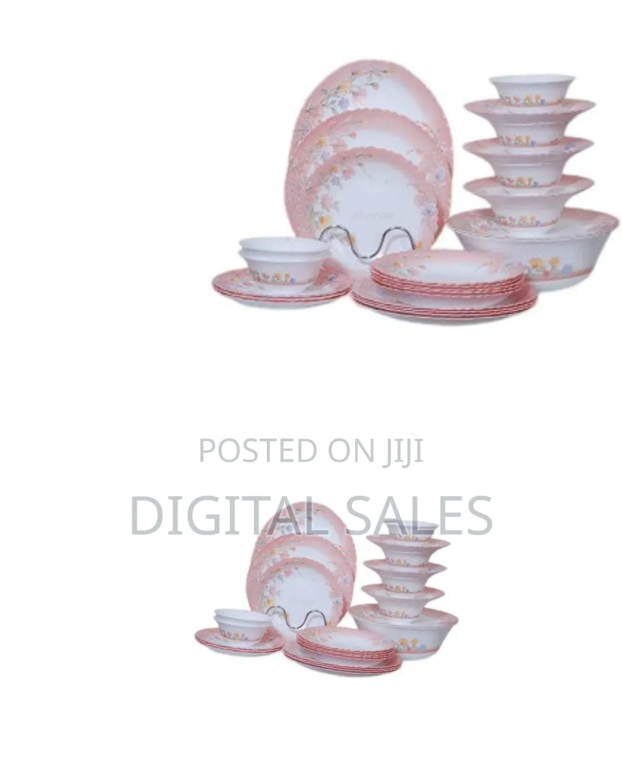26 PCS Flowered Opalware Dinner Set With Saucer, Plates,Side Plates 0
