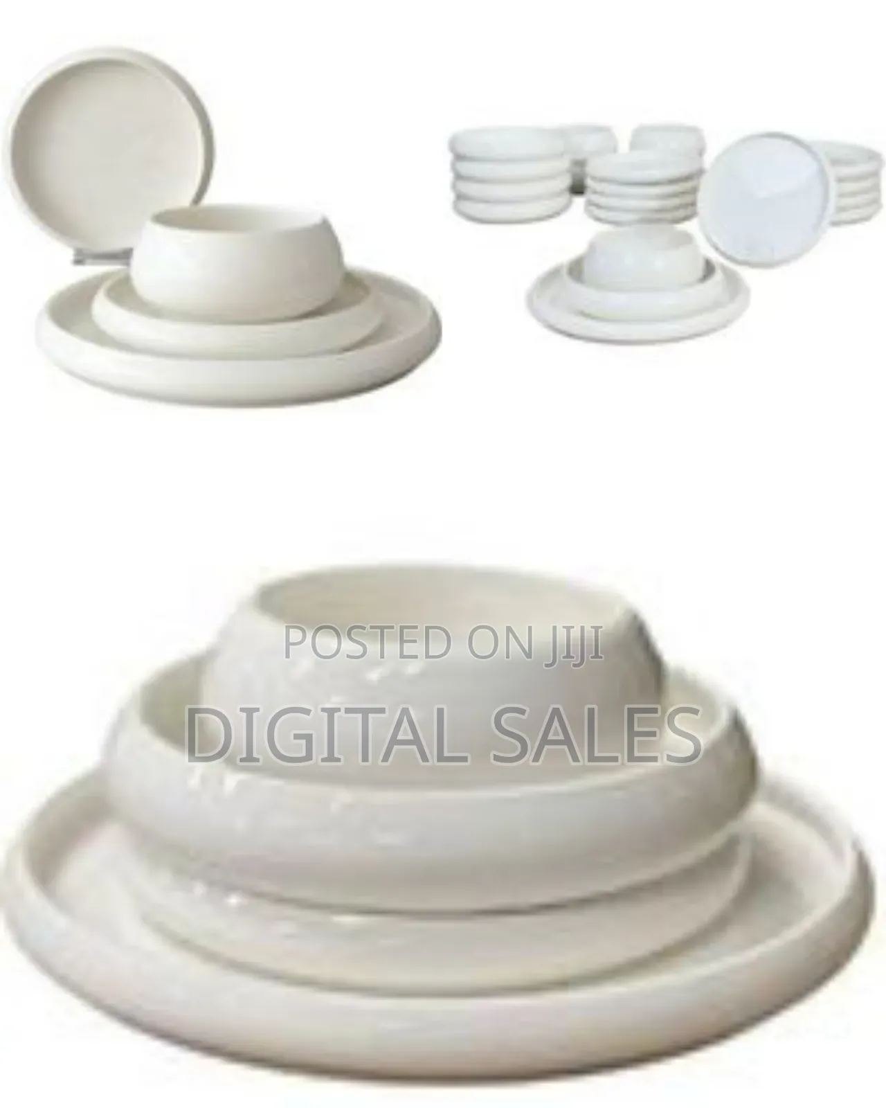 24-Piece Porcelain Serviesset Dinnerware Set, Bavary Chubby Stonewashe