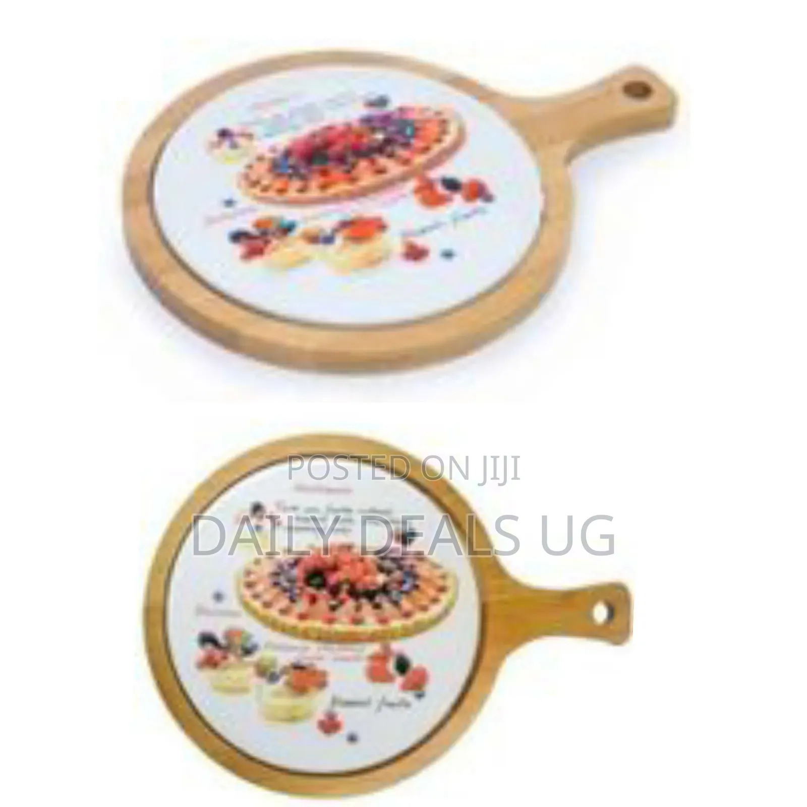 30cm Ceramic Bamboo Wooden Plate for Cakes and Sweets Serving Steak